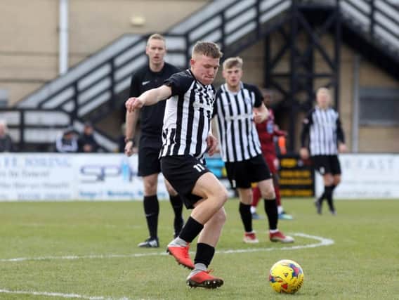 Jordon Crawford was on target as Corby Town beat Yaxley 3-2 at Steel Park