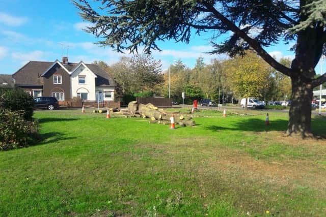 One resident was in tears when she saw the cut-down tree
