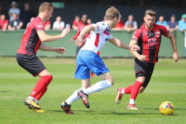 Action from the derby clash at Hayden Road