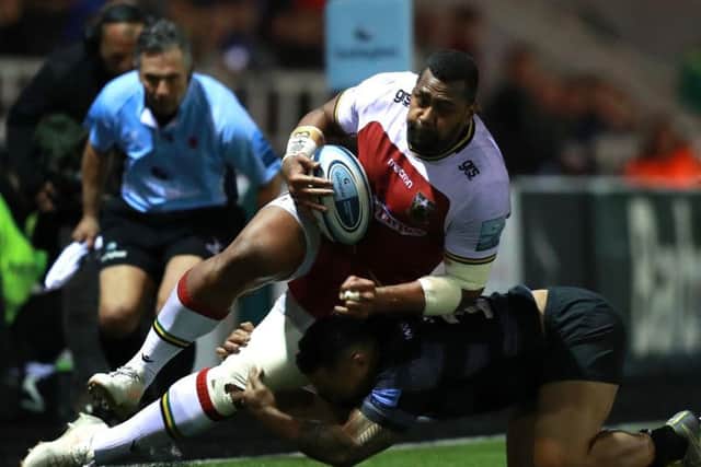 Taqele Naiyaravoro was in action for Saints
