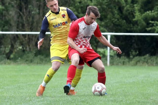 Action from Rothwell Corinthians' 2-1 win over Whitworth on the final day of the UCL Premier Division season. Picture by Alison Bagley