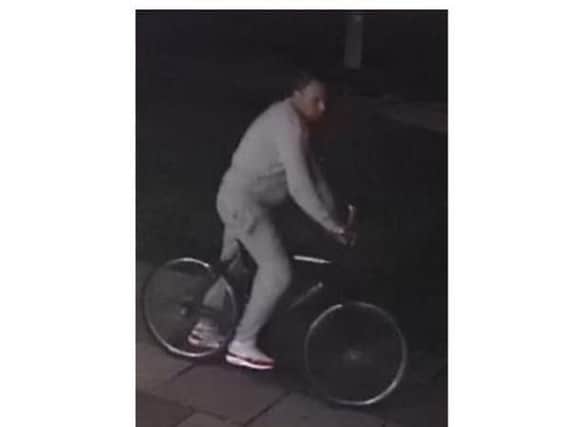 A CCTV still of the man police want to speak to