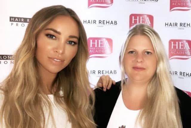 Lauren Pope with Nicola Barlow of The Dolls Salon