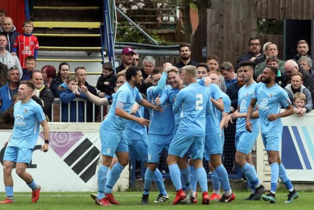 There was early joy for the Steelmen after Elliot Sandy had given them the lead