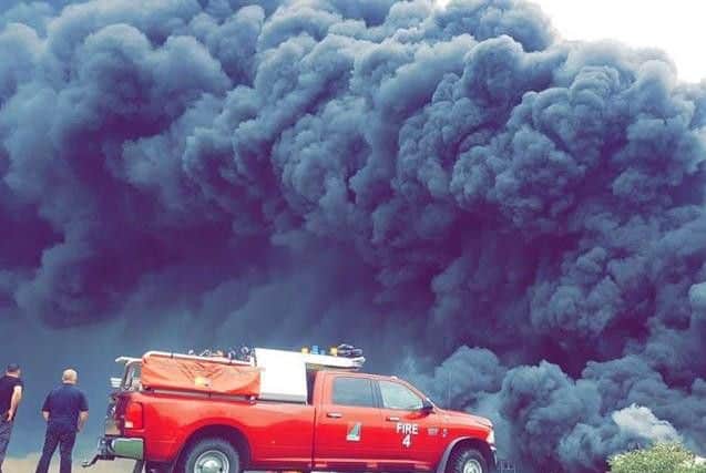 Some 70 firefighters are still on the scene at the Yusen Logistics depot in Sywell.