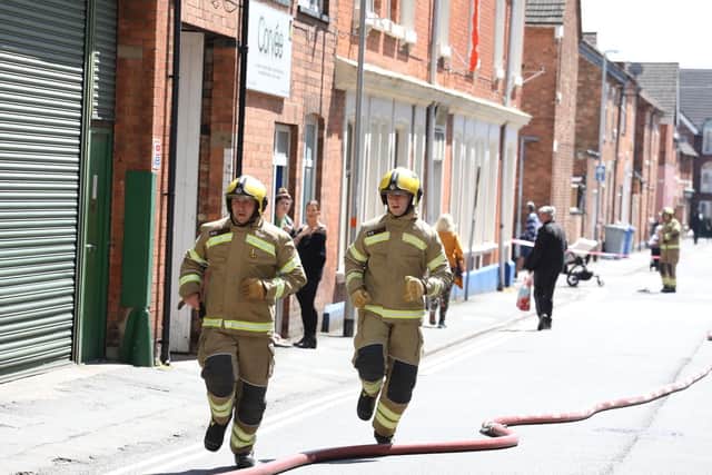 The fire at Kettering Bedding Centre