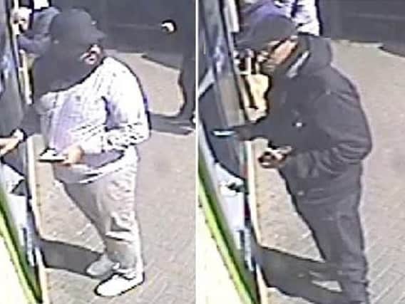 Northamptonshire Police want to speak to these two men in relation to the distraction robbery.