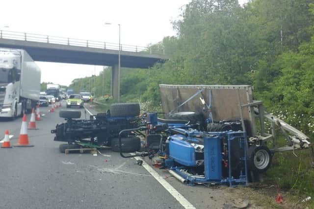 This incident caused blockages on routes around Kettering tonight