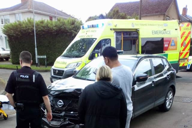 Emergency services were called after the crash.