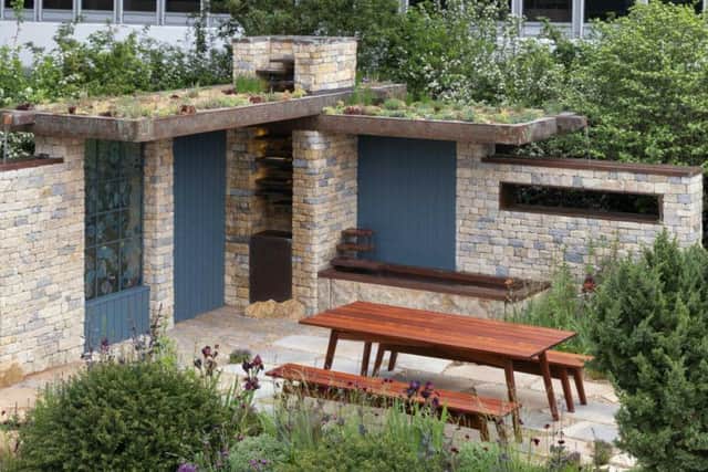 The garden provided a relaxed space for socialising and engaging with family and friends, and central to the design was an impressive sheltered courtyard referencing the tranquil setting of Falls Farm