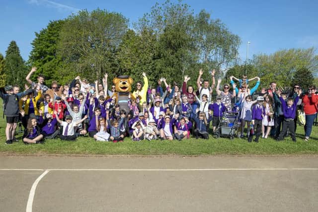 More than 60 pupils joined the walk.