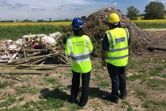 Inspection of a site north of Grantham. Photo: Environment Agency