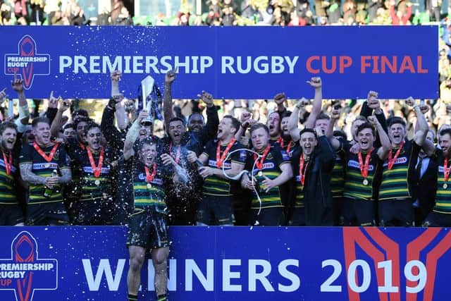 Saints beat Saracens to claim the Premiership Rugby Cup at Franklin's Gardens