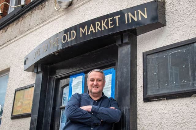 Jonathan Pinder outsdie The Old Market Inn. Picture: Ian Hodgkinson / Picture It