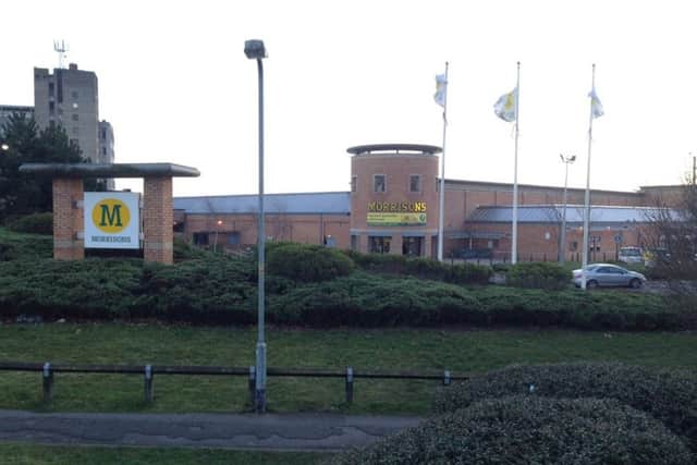 GV of Morrisons supermarket, Lower Street, Kettering NNL-140224-112818001