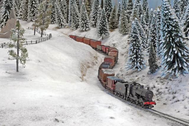 The snow scene layout of Moorside Valley Railway is N gauge and is coming all the way down from Northumberland. Photograph by Rebecca Flynn courtesy of Railway Modeller.