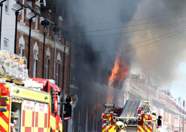 Large Fire: Kettering: Kettering Bedding Centre, fire at business in Regent Street, Kettering. 
Fire and Police on scene
Monday, May 13th 2019 NNL-190513-153802009