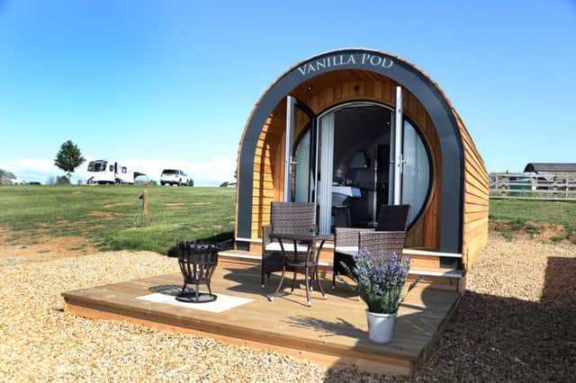 The new glamping pods are the latest in a line in diversification for New Lodge Farm.