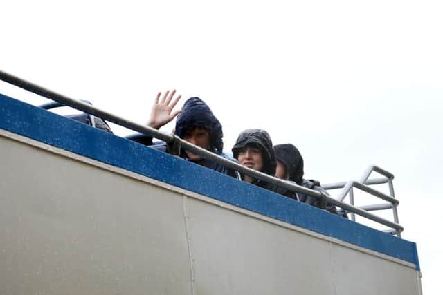 The lads braved the elements this morning