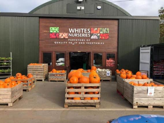Whites Nurseries Ltd is hoping to open a new cafe and butchers at its Earls Barton site.
