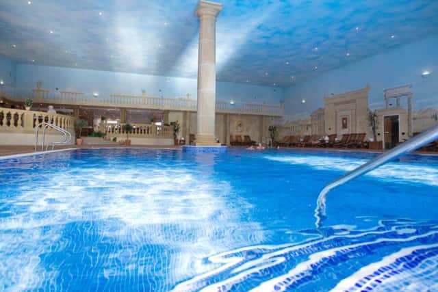 The tranquil swimming pool in the Leisure Club