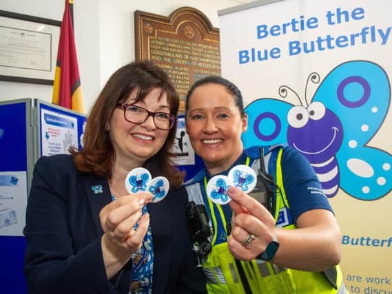 The blue butterfly scheme is the brainchild of Katrina Heath and PSCO Kirsten Bates.