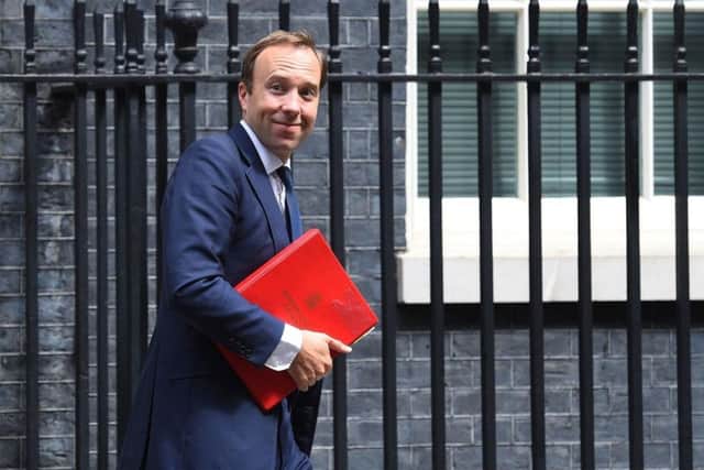 Health and Social Care Secretary Matt Hancock leaves Downing Street, London, following a cabinet meeting. Kirsty O'Connor/PA Wire