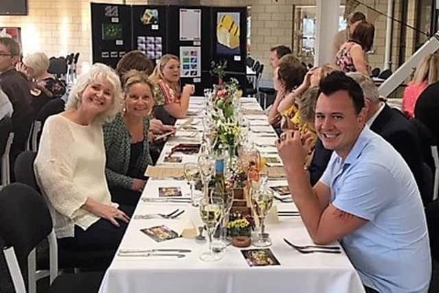 Guests enjoying their meal.