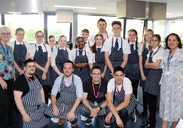 Students and the pub team.