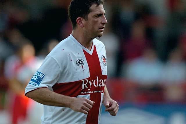 Nicky Eaden, pictured during his playing days for Kettering Town, has returned to the club as the new manager following the resignation of Marcus Law. Picture courtesy of www.kappasport.co.uk
