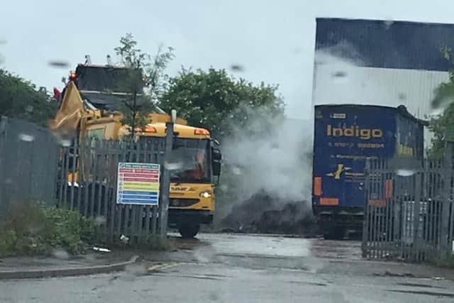 The steaming pile of green waste at Robinson Way