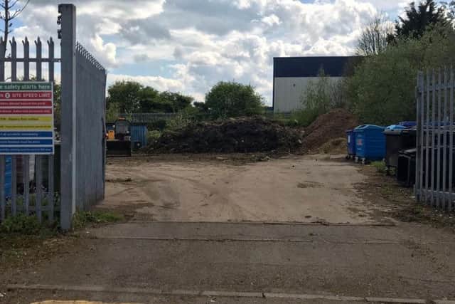 The waste pile waiting to be transported