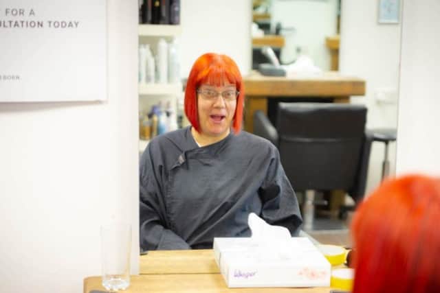 Last year Nicola dyed her hair bright red to raise money.