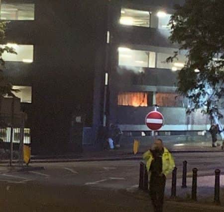 The fire was in the multi-storey car park in Commercial Way. Picture by Wictoria Seroczynska NNL-190621-115211005