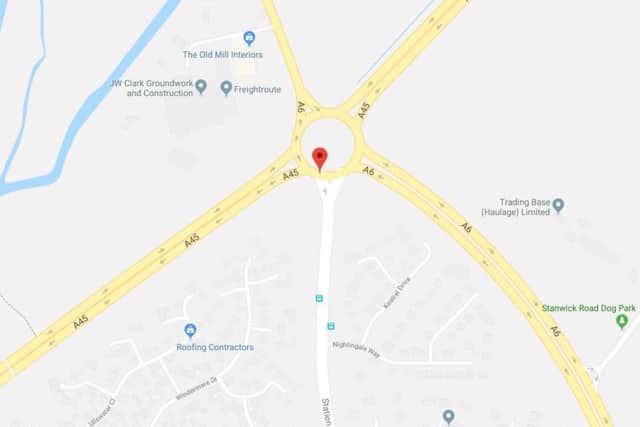 The fire was at the Chown's Mill roundabout NNL-190621-164830005