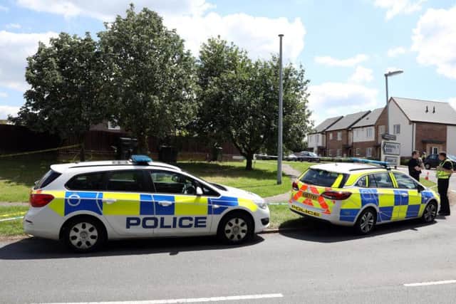 Police at the scene