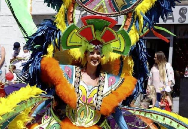 Colourful scenes from last year's parade at the Wellingborough Party Weekend.