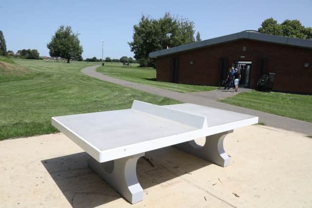Corby: West Glebe Park new multi function outdoor gym rig, table tennis table and picnic table - £35k from WREN