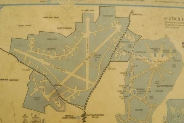 The airfield's layout when it was in use.