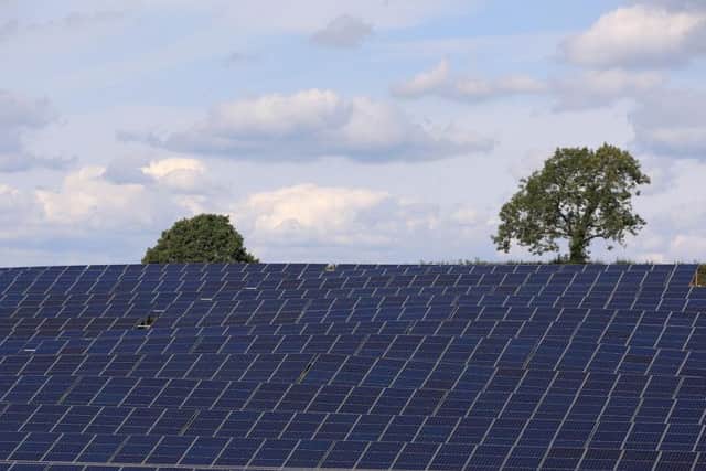 A solar park in Yorkshire.