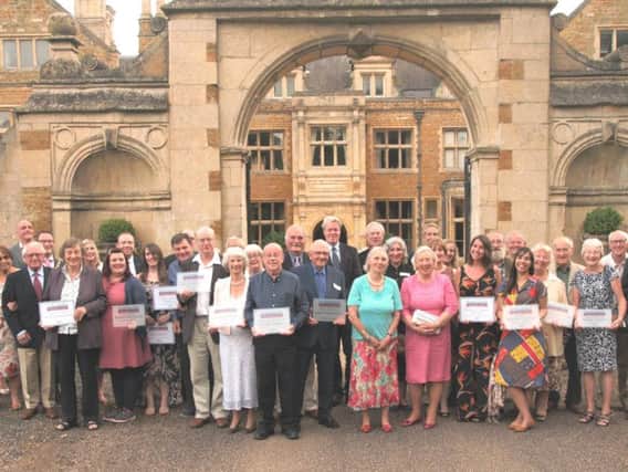 The Northamptonshire Heritage Forum 2019 award winners at Holdenby House last Thursday.