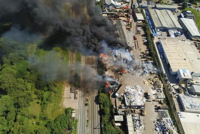 This picture by Alan in Northampton showed the extent of the blaze.