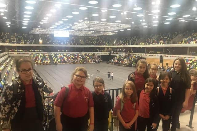 Grange Primary Academy children at the Copper Box Arena NNL-191107-141026005
