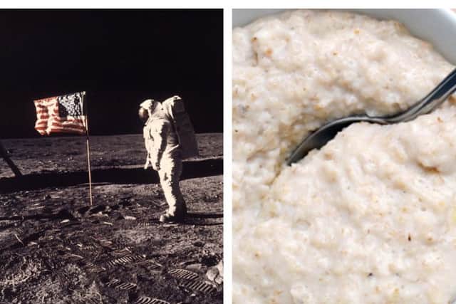 A porridge eating contest made headlines in space on the Apollo 11 mission.