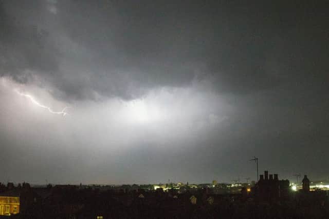 Lightning strikes over Kettering