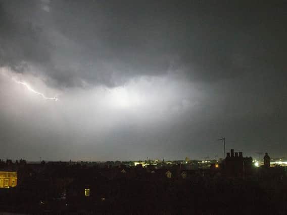 Lightning strikes over Kettering
