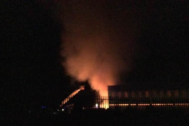 This picture by Jim Hakewill shows the fire at about 1am.