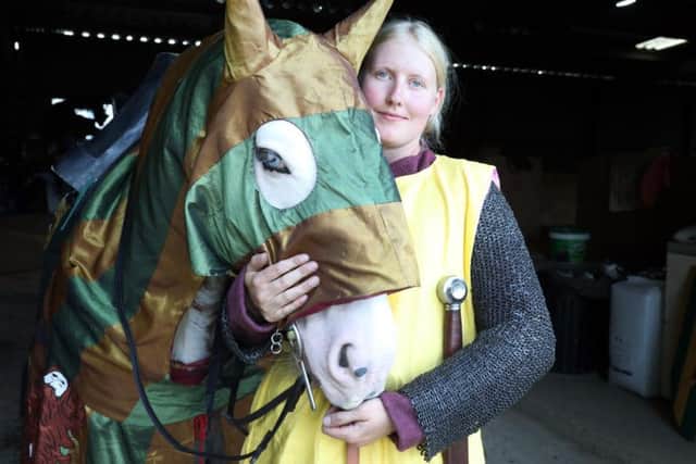 Lisa Dixon is preparing for her joust debut. Picture by Alison Bagley.
