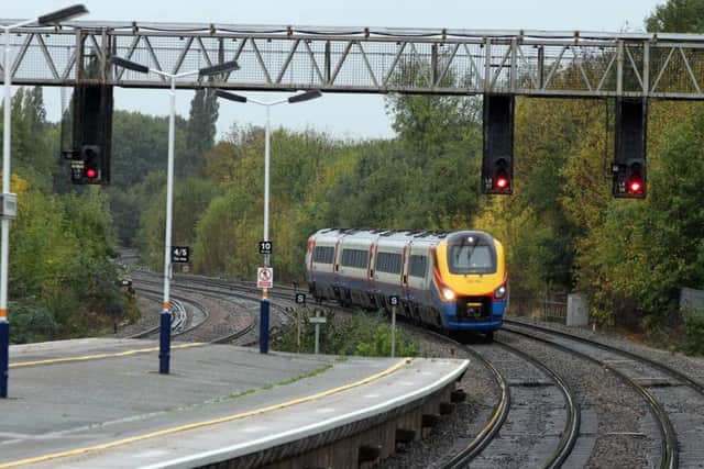 A train at Kettering station.