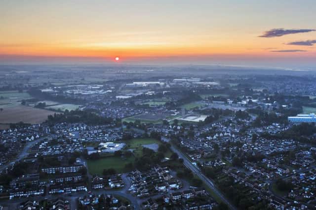Northamptonshire from a hot air balloon